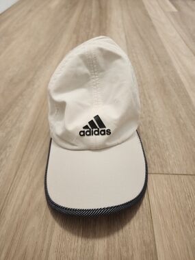 Adidas White Running Cap with Black Logo